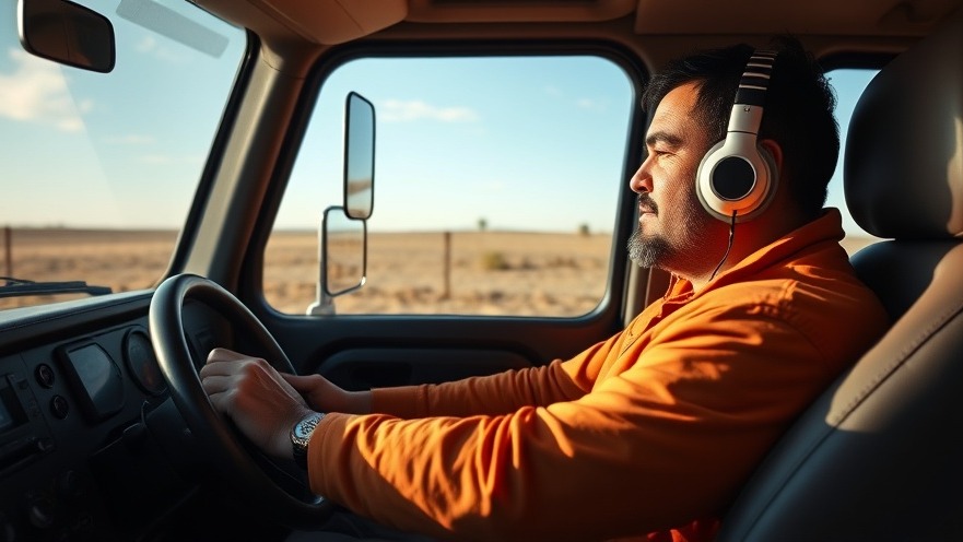Mexican-American man driving a big rig, reflecting Texas immigration policy impacts.