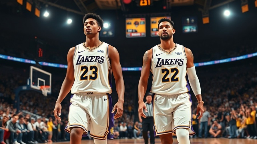 Dynamic duo in Lakers uniforms showcasing NBA scoring duos for Mavericks playoff hopes.
