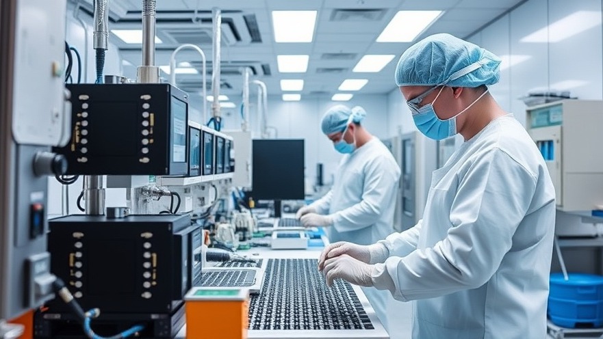 Clean room workers in semiconductor manufacturing Texas plant.