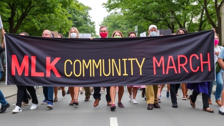 Colorful banner for Austin community events: 2026 MLK legacy celebration.