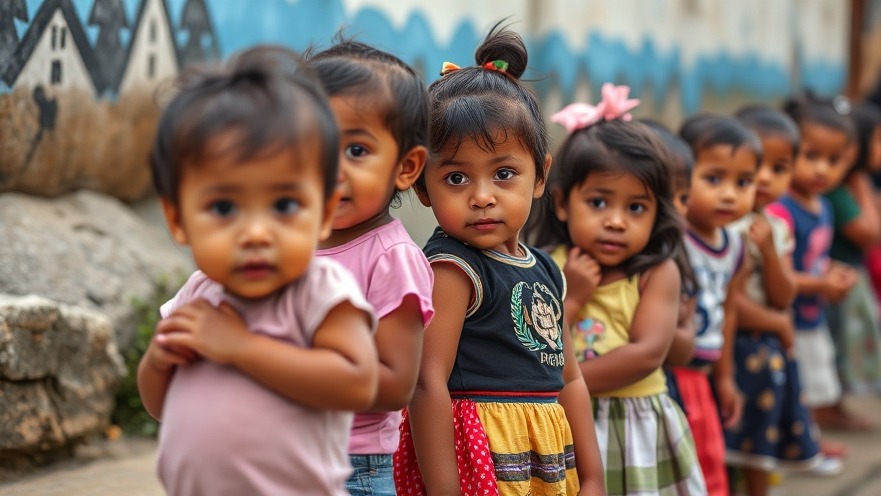 Guatemalan children lined up highlight immigrant children rights amid Trump deportation policies.