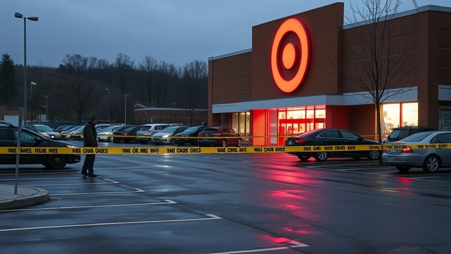 Crime scene in Target parking lot highlighting community safety concerns after Texas shooting.