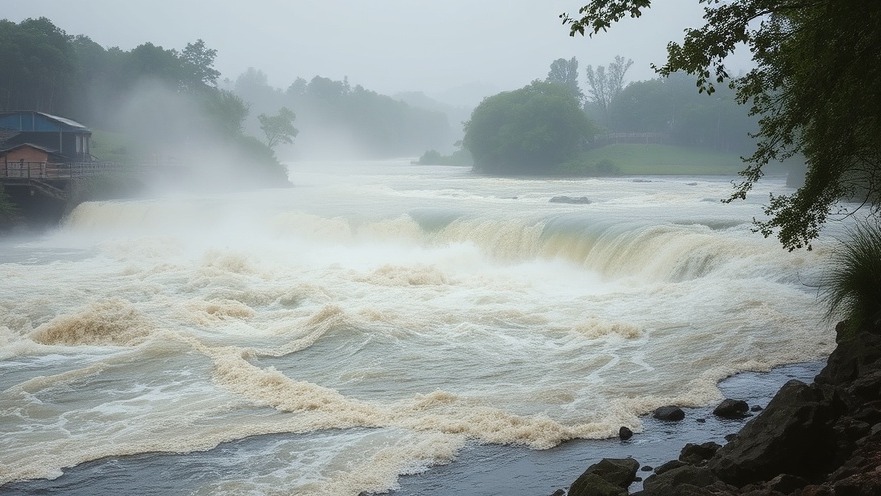 Raging flooded river impacting Kerr County flood victims amid Texas summer camp reforms.