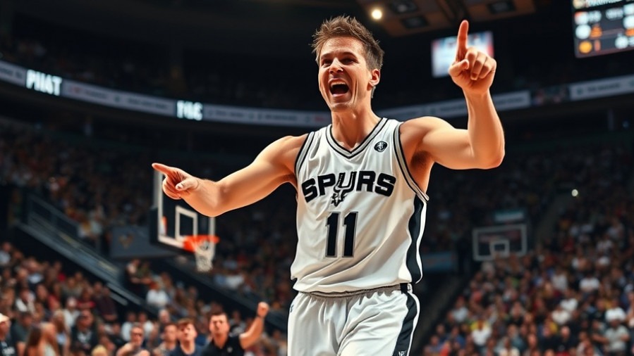 Excited basketball player celebrating, showcasing teamwork and player dynamics in vibrant atmosphere.