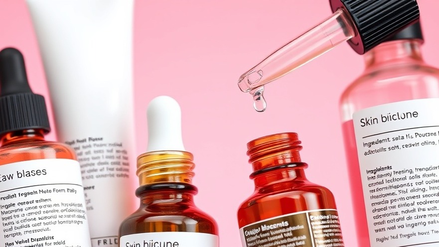 Close-up of skincare products illustrating holistic living Houston with detailed labels.