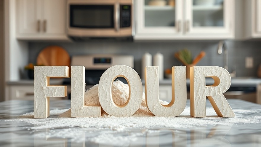 Bag of flour on kitchen counter promoting balanced nutrition and mindful eating habits.