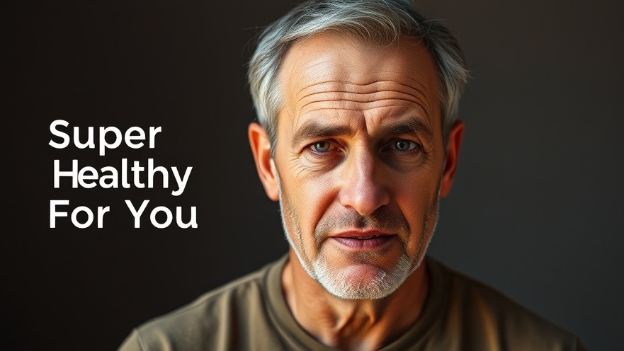 Middle-aged man discussing mental wellness for seniors through healthy food benefits.