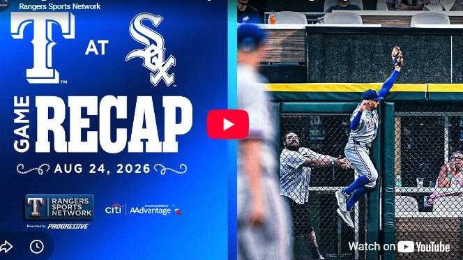 Rangers vs White Sox game action highlight.