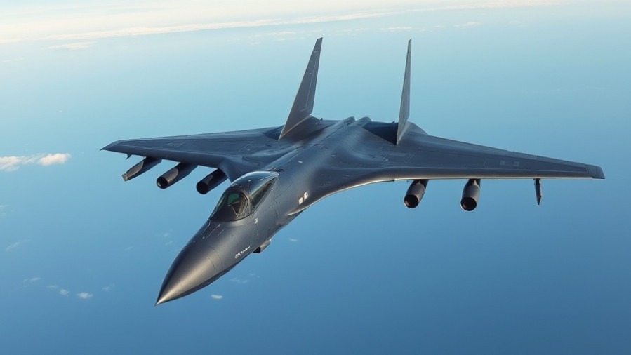 Photorealistic military bomber in dynamic motion, symbolizing U.S.-China relations and nuclear deterrence.