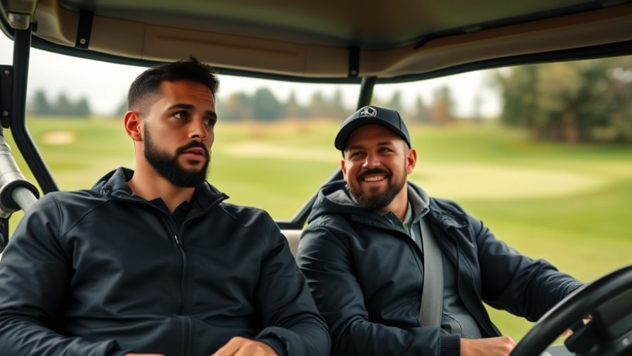Steph Curry enjoying a casual golf outing with another man, showcasing athlete endorsements.