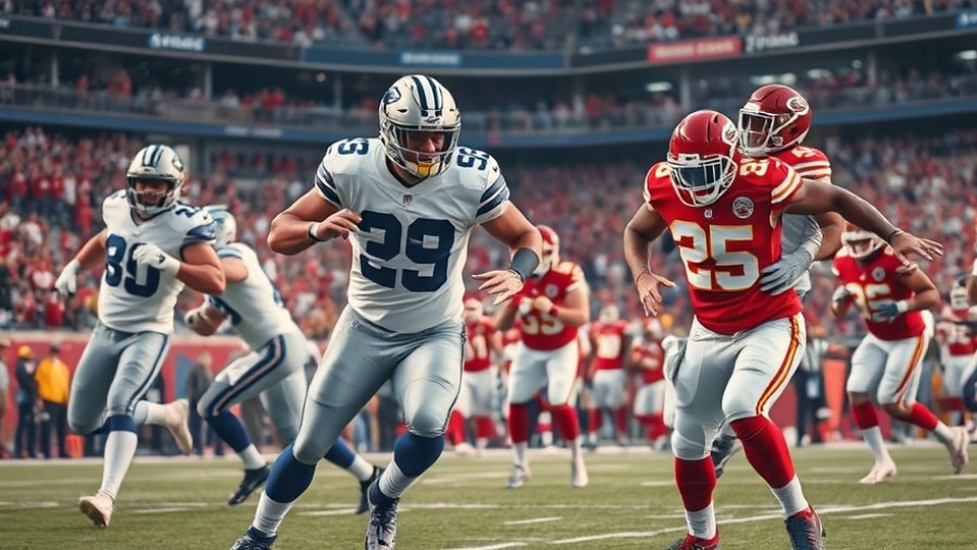 Dynamic NFL game scene capturing Patrick Mahomes struggles during Thanksgiving football.