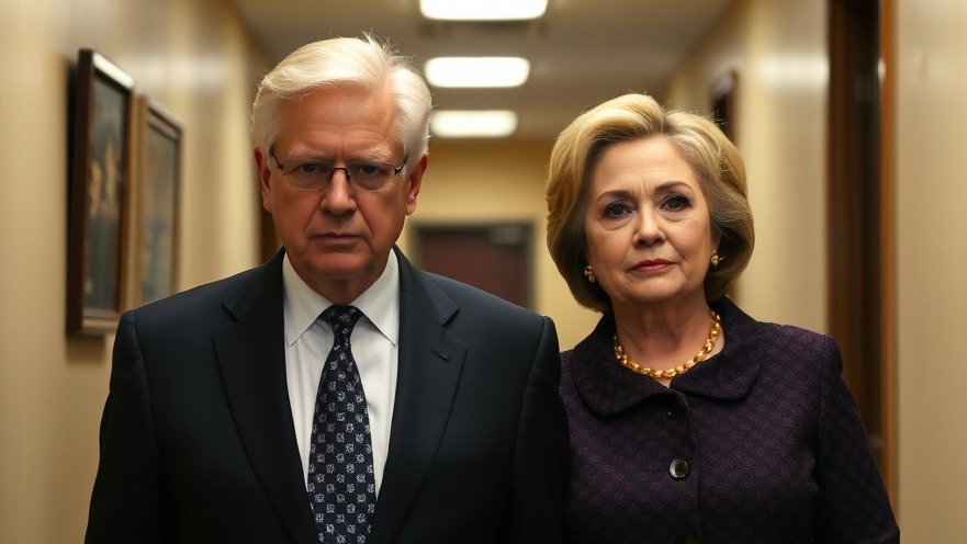 Bill and Hillary Clinton walking, reflecting on Epstein scandal insights.