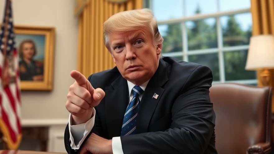 Trump in Oval Office pointing at camera, a key moment in breaking US news.