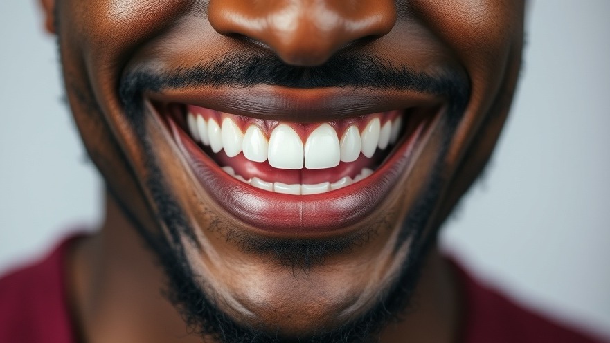 Smiling black man showcasing vibrant teeth, embodying holistic living in Houston.