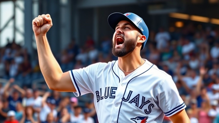 Elated Toronto Blue Jays player Blake Snell celebrates postseason success in Game 1.