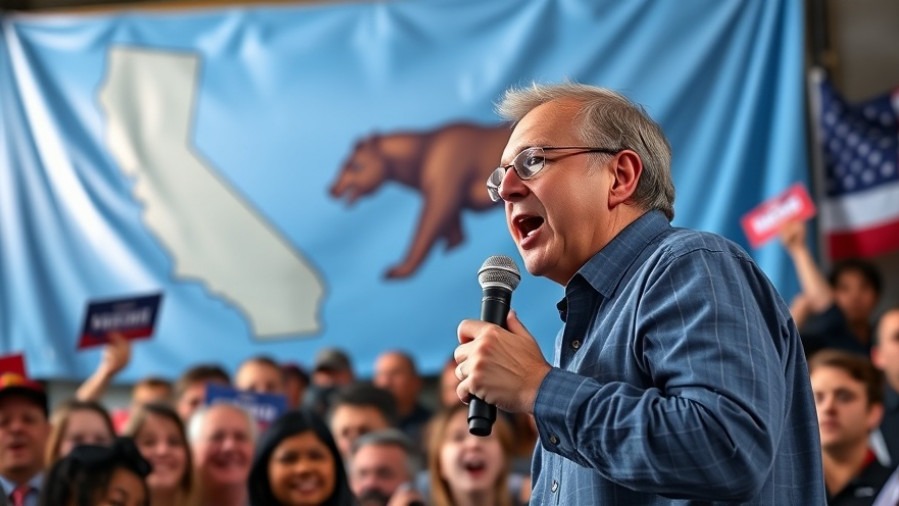 Speaker rallying a diverse crowd about redistricting and election dynamics.