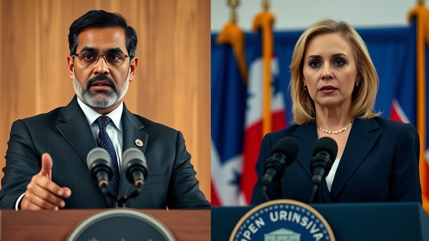 Media addresses on political violence trends by Indian male and blond female, serious tone.