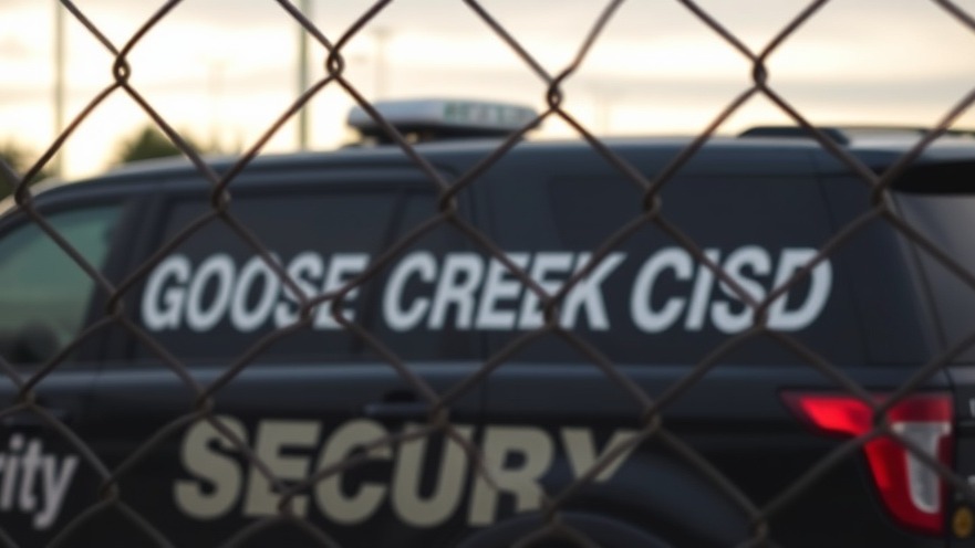 Security vehicle at Goose Creek CISD, highlighting educator misconduct cases and student safety.