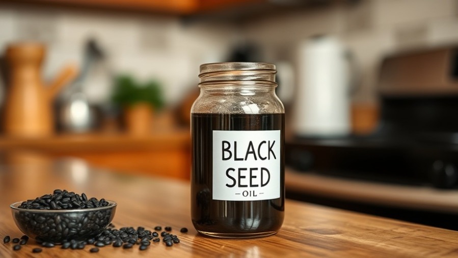 Jar of black seed oil highlighting natural remedies for holistic health.
