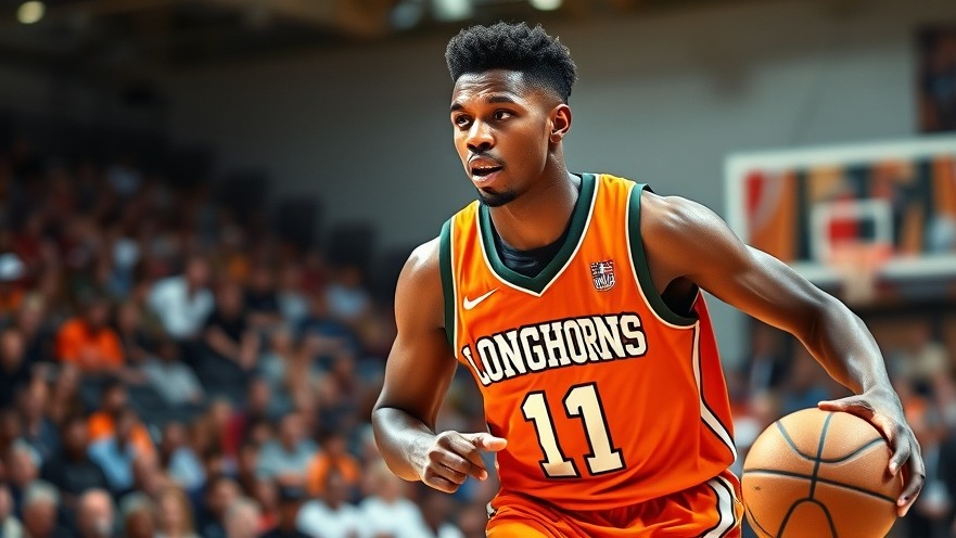 Texas Longhorns performance during March Madness, player dribbling on court.