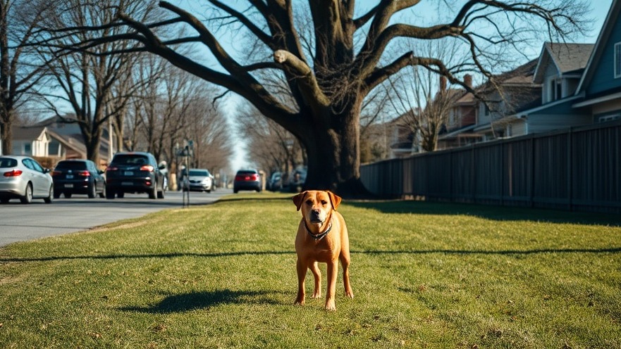 Lifelike lone dog in a suburban street, showcasing Houston community news.