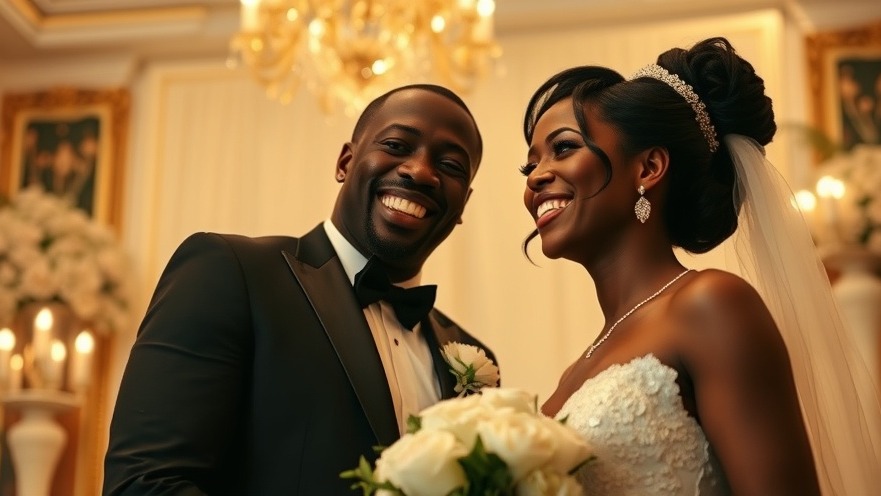 Elegant wedding setting celebrating Biles Owens love story with joyful moments.