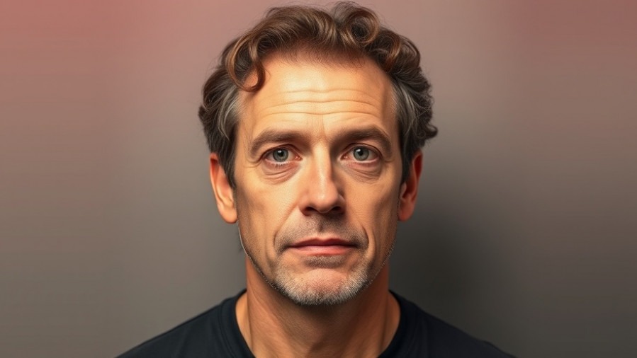 Photorealistic mugshot of 40-year-old man for San Antonio police news.