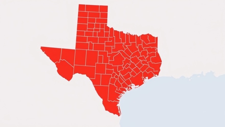 Redistricting map of Texas highlighting Democratic incumbents for Texas elections 2026.