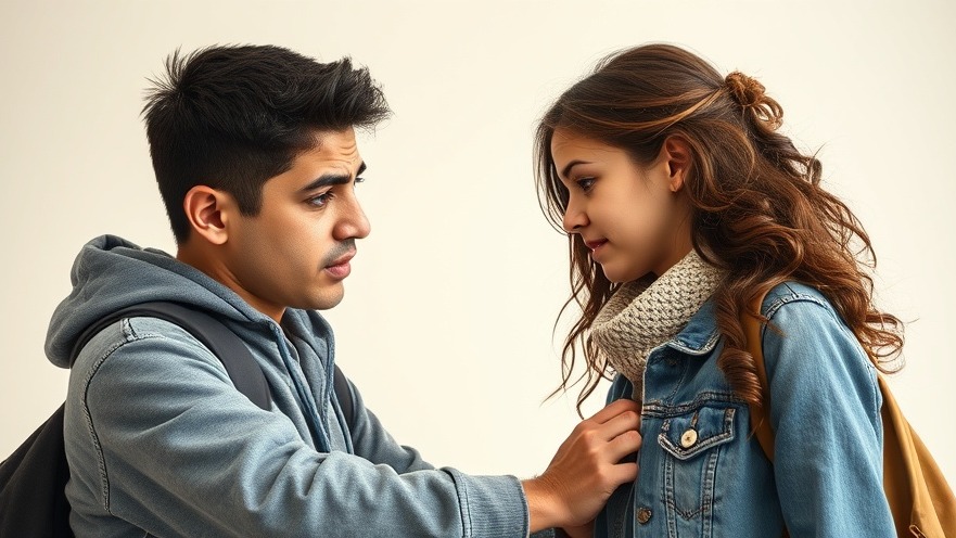 Angry Middle Eastern student confronts scared female peer amid US school safety concerns.