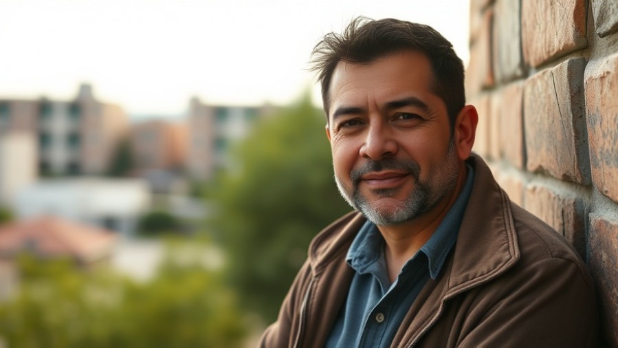 Middle-aged Hispanic male discussing Dallas public safety initiatives.