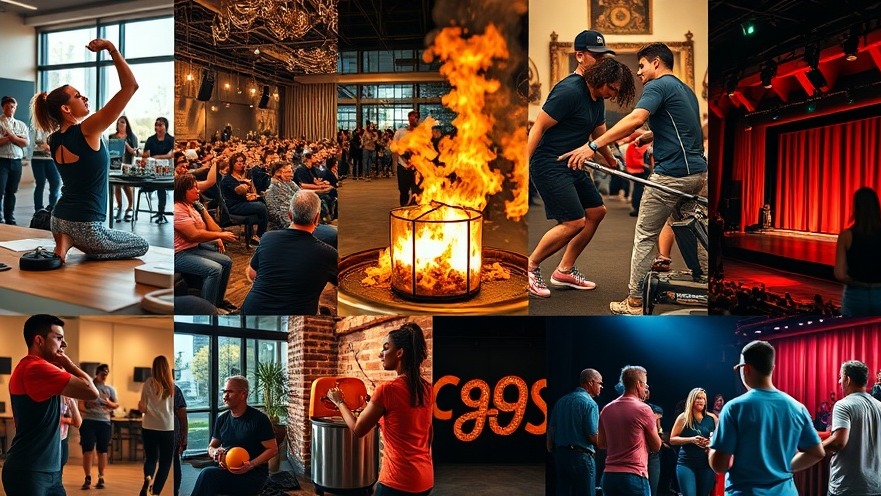 Vibrant collage of things to do in Houston, featuring live music and weekend events.