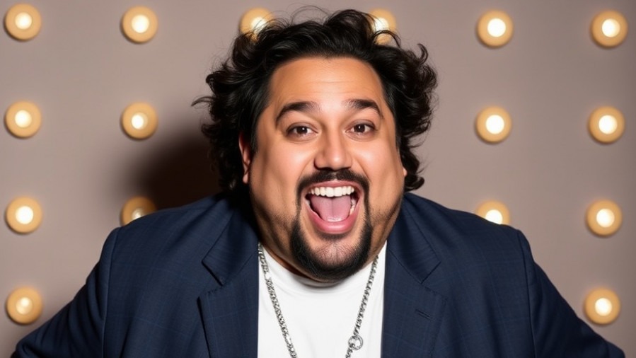 Gabriel 'Fluffy' Iglesias performing at San Antonio comedy events supporting food bank donations.