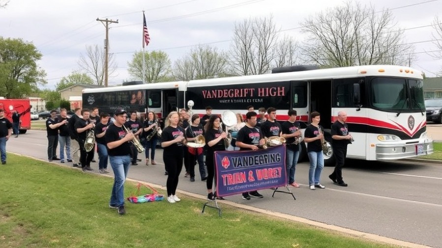Vandegrift High marching band shows community support for schools.