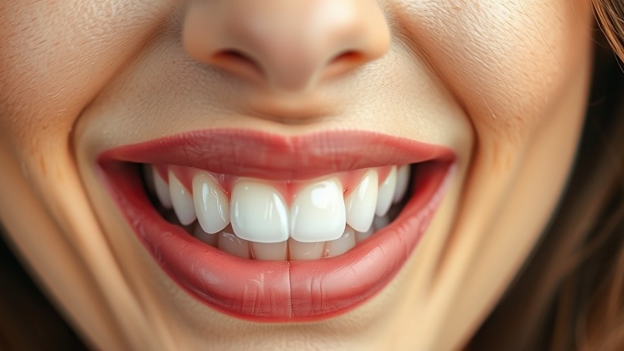 Closeup of a woman's bright white teeth, showcasing Austin health and wellness.