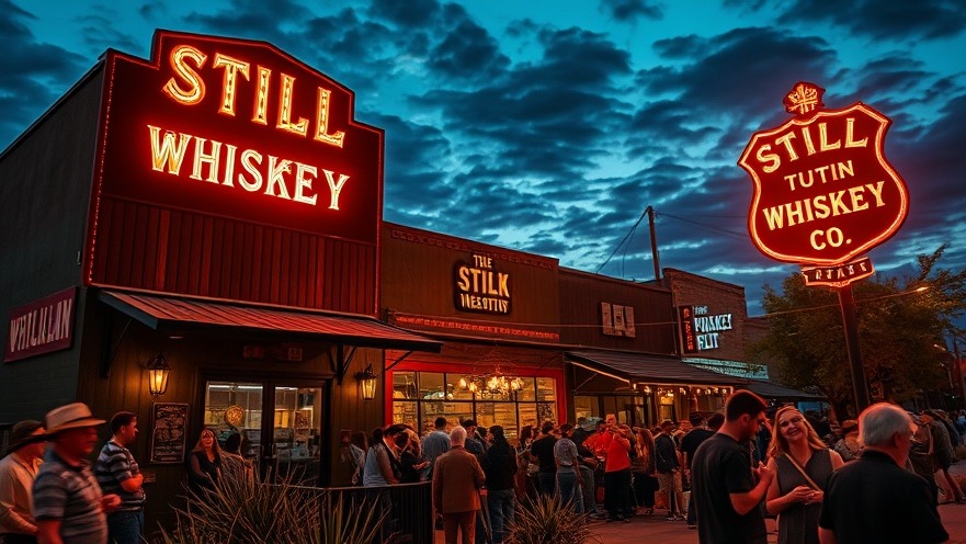Vibrant evening at STILL AUSTIN WHISKEY CO. showcasing Austin lifestyle.