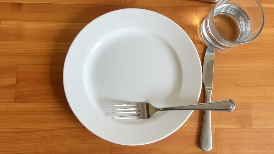 Empty plate with utensils, showcasing balanced nutrition for a wellness culture lifestyle.