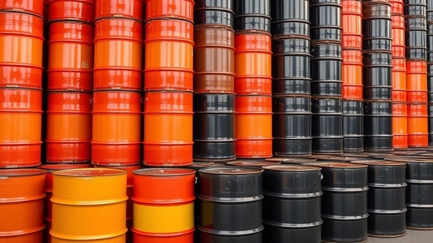 Uniform stacks of oil barrels symbolizing Iran conflict energy policy in US news.