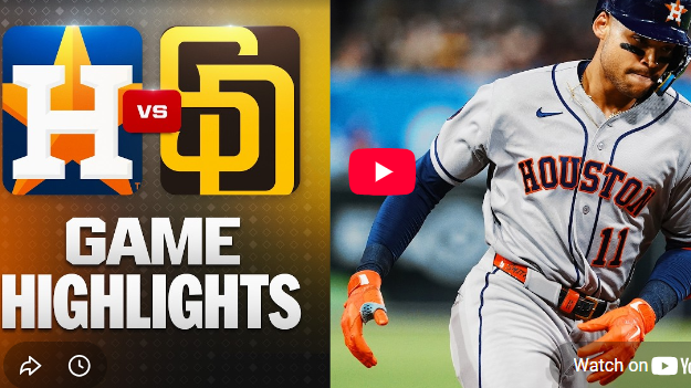 Astros vs. Giants full game highlights text and players