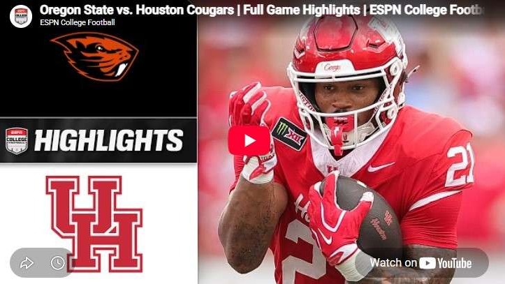 Houston Sports: Football player in red uniform during game.