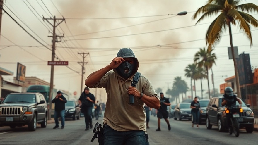 Street scene illustrating cartel violence impacts amid organized crime predictions.
