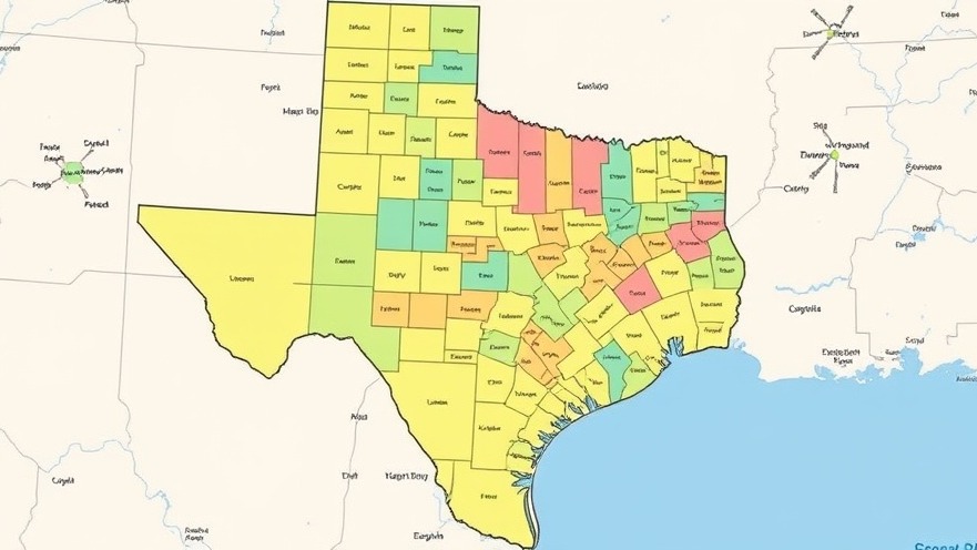 Texas redistricting map illustrating key changes for Texas elections 2025.
