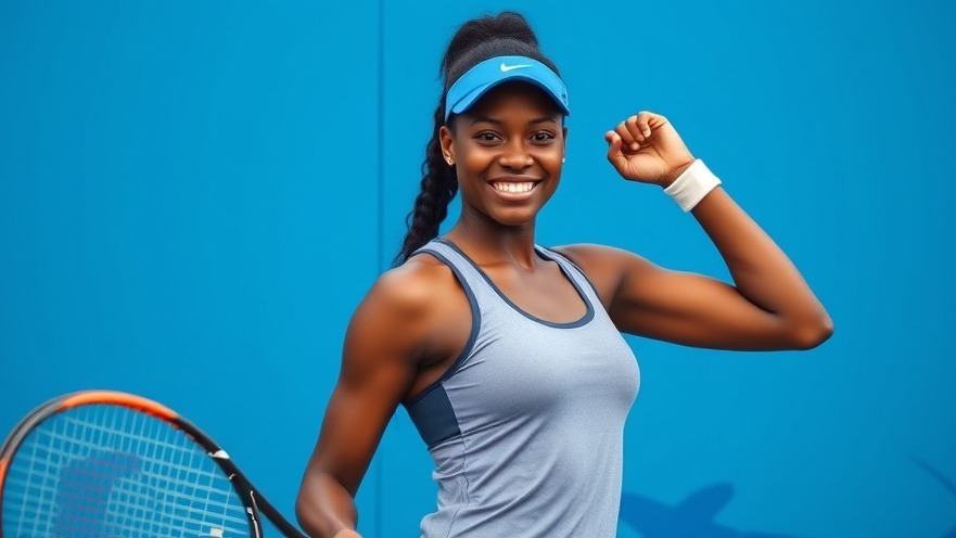 Athletic black female tennis player showcasing vibrant health and wellness, post-practice.