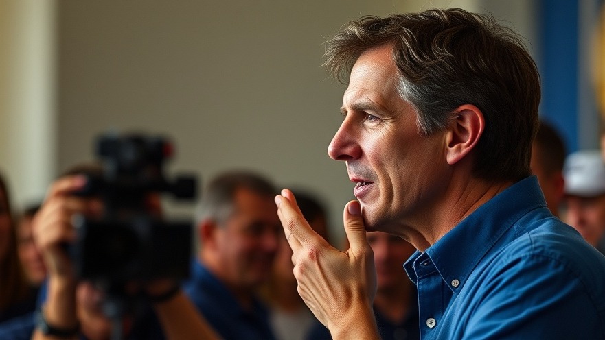 Beto O'Rourke in a blue shirt emotional amidst Texas politics news.