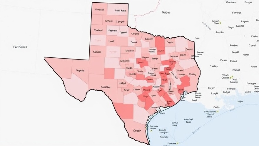 Detailed Texas redistricting map highlighting changes in the Texas political landscape.