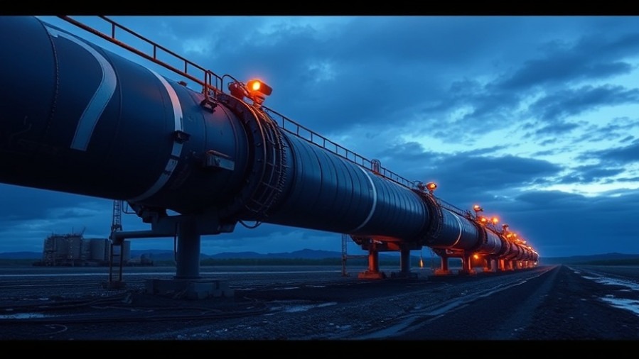Massive oil pipeline representing U.S. government news on transportation infrastructure.