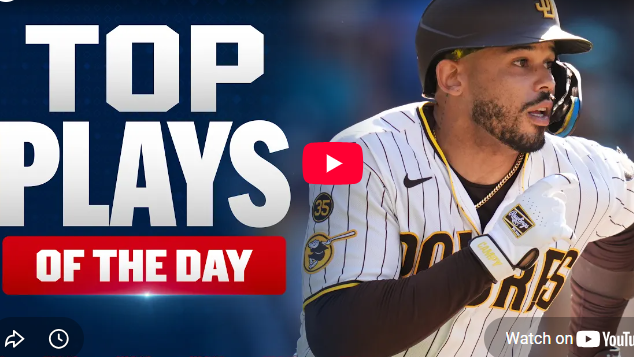 Luis Campusano Walk-Off Hit celebrated in top baseball plays.
