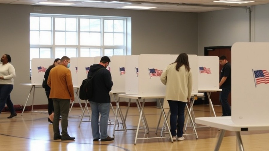 Voters casting ballots in booths for the November 4 election Texas.