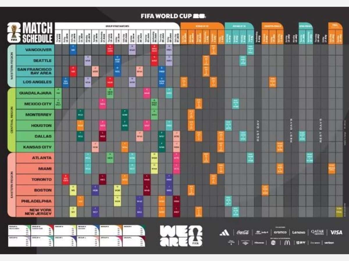 FIFA World Cup statue celebrating 2026 World Cup Dallas and tournament teams.