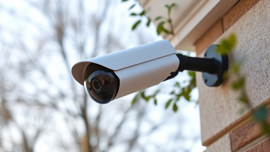 Outdoor security camera illustrating smart home safety tips and wireless security camera hazards.