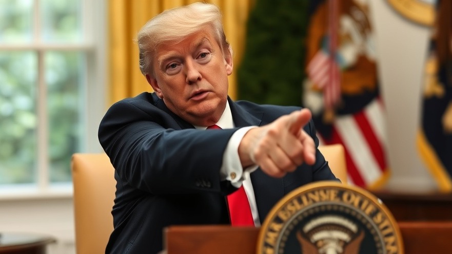 Stern Trump in Oval Office, pointing during US Iran negotiations latest news.